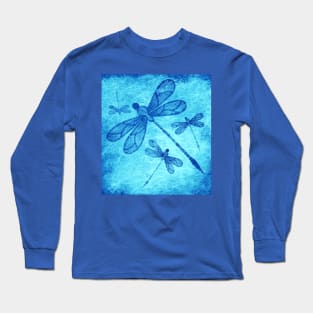 Beautiful dragonflies in blue Long Sleeve T-Shirt